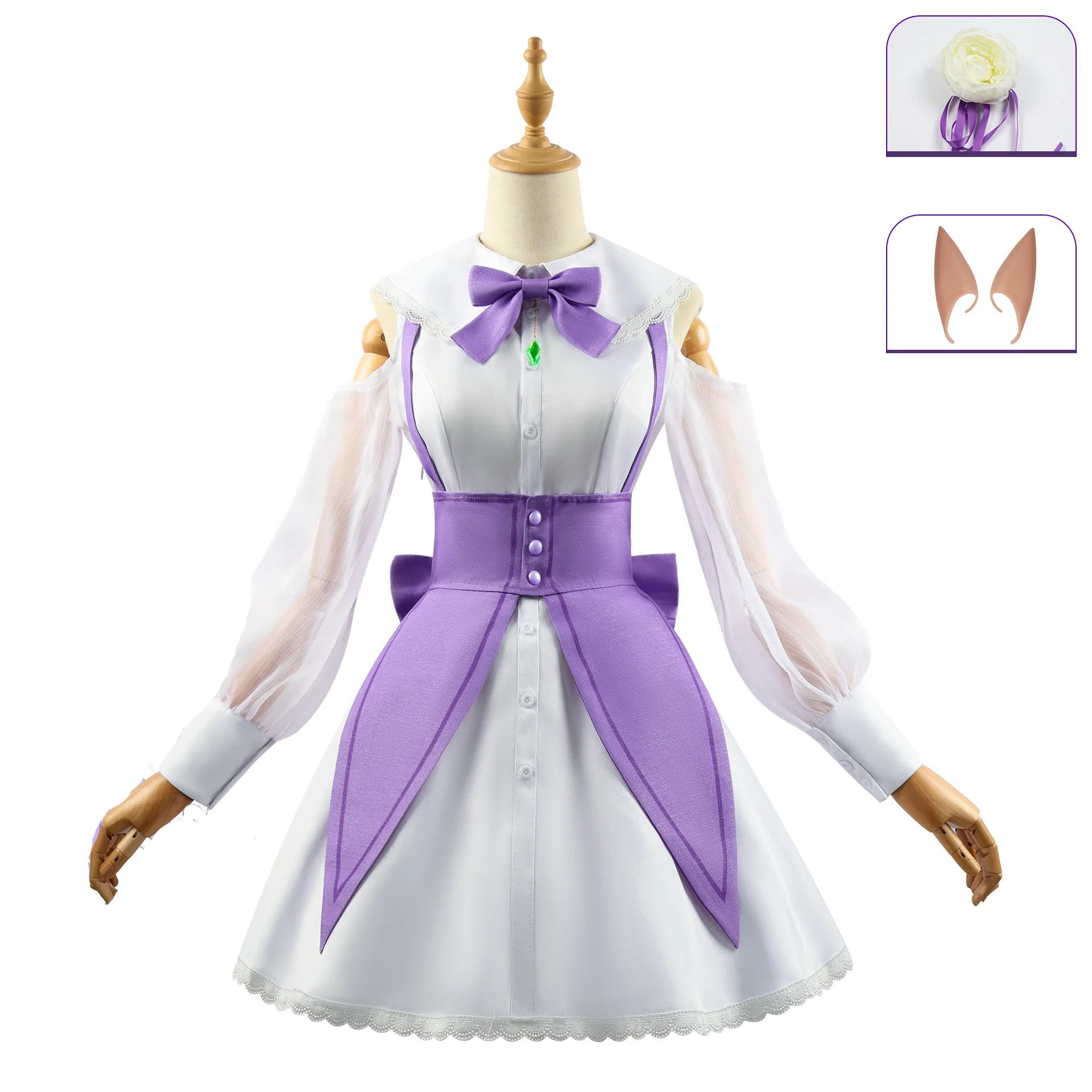 Emiria костюмы для косплея с париком ролевых игр на Хэллоуин карнавальный наряд