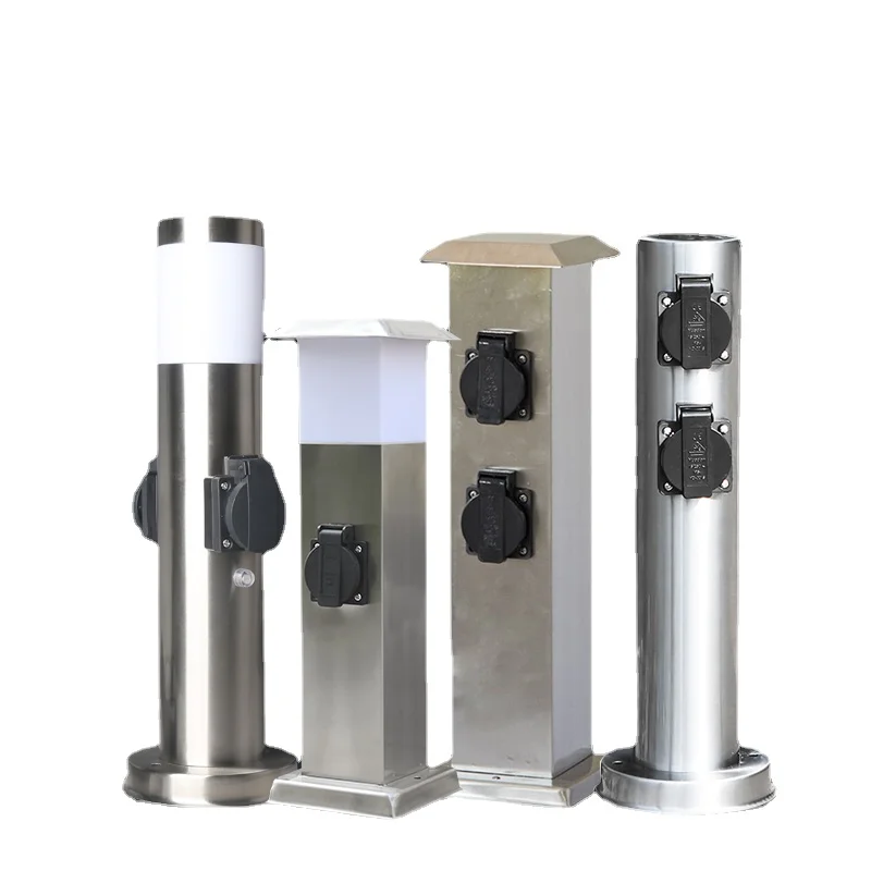 

Stainless Steel Outdoor Waterproof and Rainproof Anti-Corrosion Vertical Lighting Power Timer Socket Villa Garden