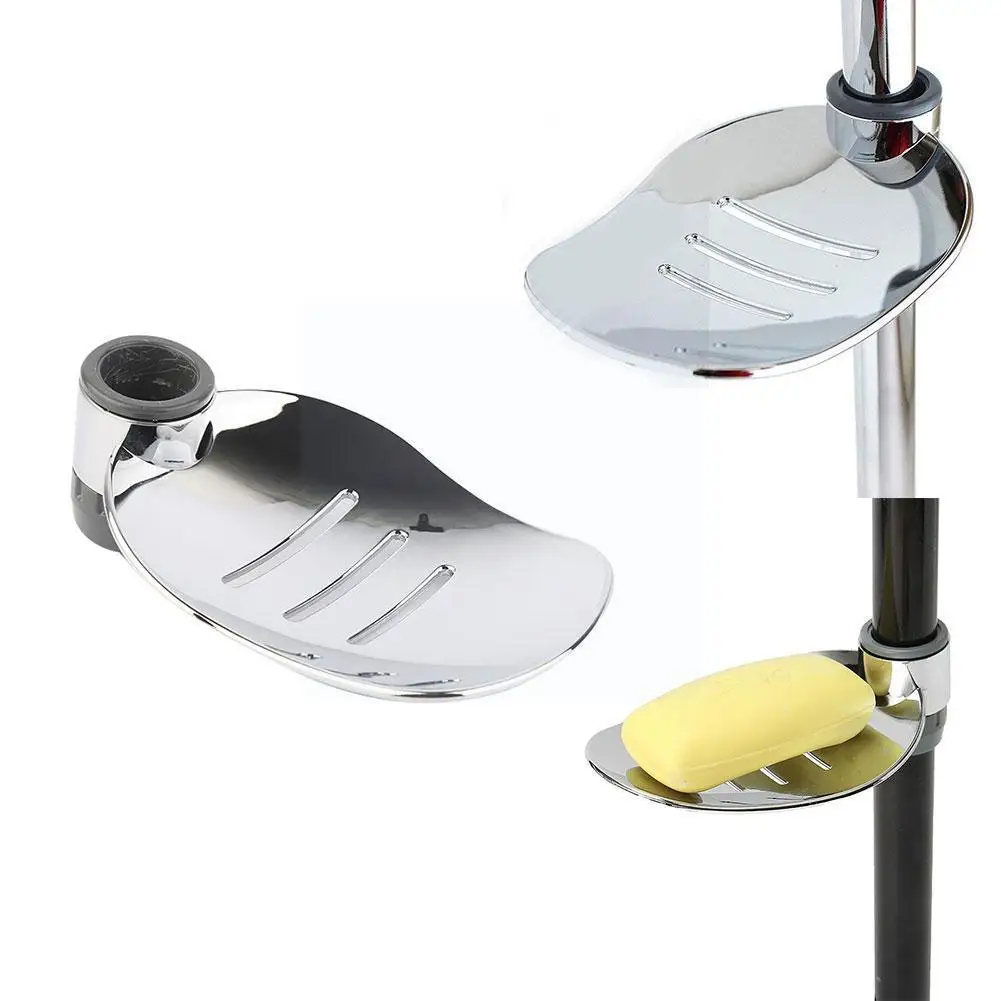 

Abs Leaves Soap Dish Holder Shower Rod Slide Bathroom Gadget Box Slide Bar Dish Shower Rod Rail Soap Shower Soap Pallet C7q8