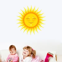 2022 new cartoon painted smiley face sun childrens bedroom porch home wall background decoration self adhesive room decoration