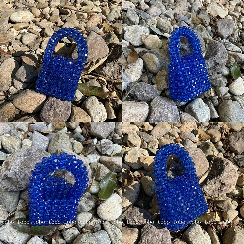 Сумка через плечо с зелеными бусинами ручной работы Женская сумочка модная сумка