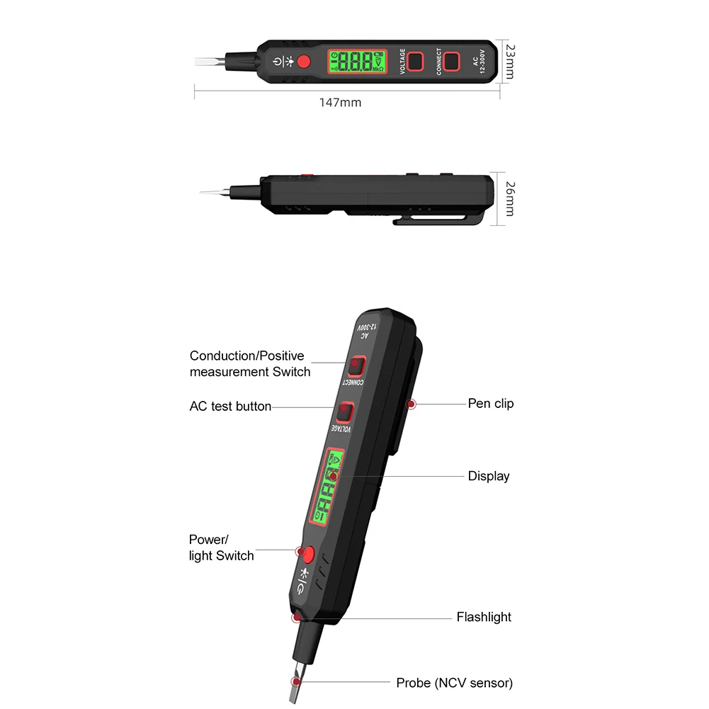 Умный тестер напряжения ручка HT89 детектор переменного тока 12 В 300 поиск точки