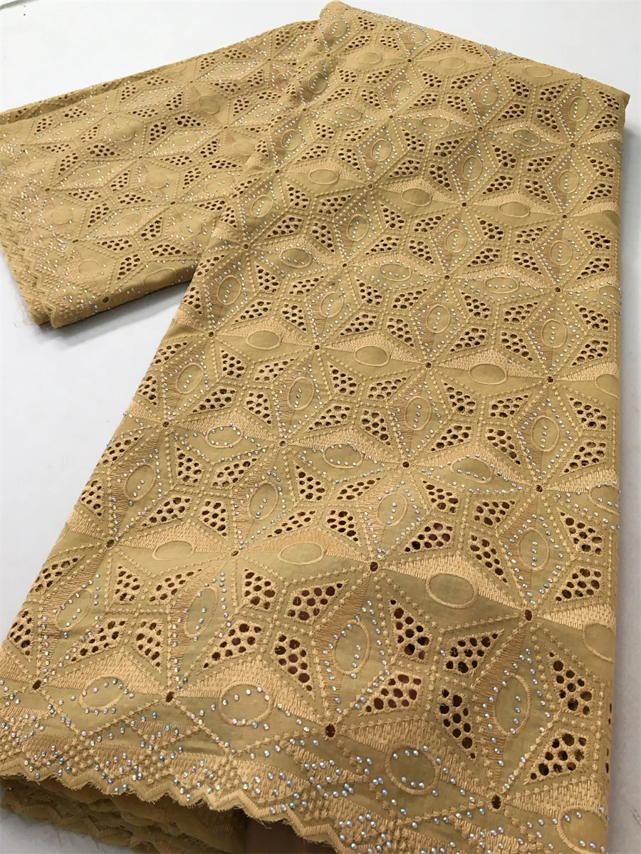 Хлопковая швейцарская африканская ткань и кружево с вышивкой для шитья женских