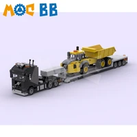 moc small f12 heavy duty a60h trailer truck model building blocks compatible with le blocks boys girls childrens holiday gift