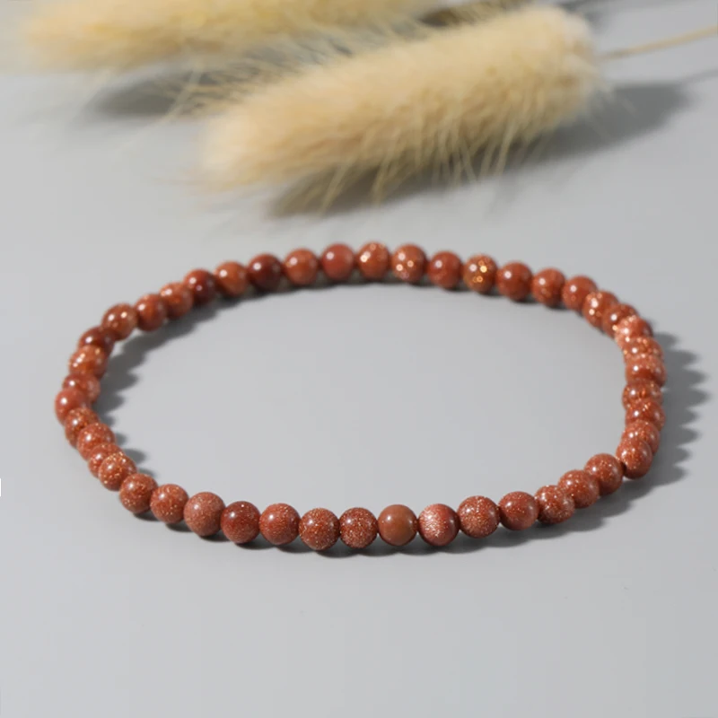 OAIITE 4 мм браслет из песчаного камня мини энергия Природный камень Йога для