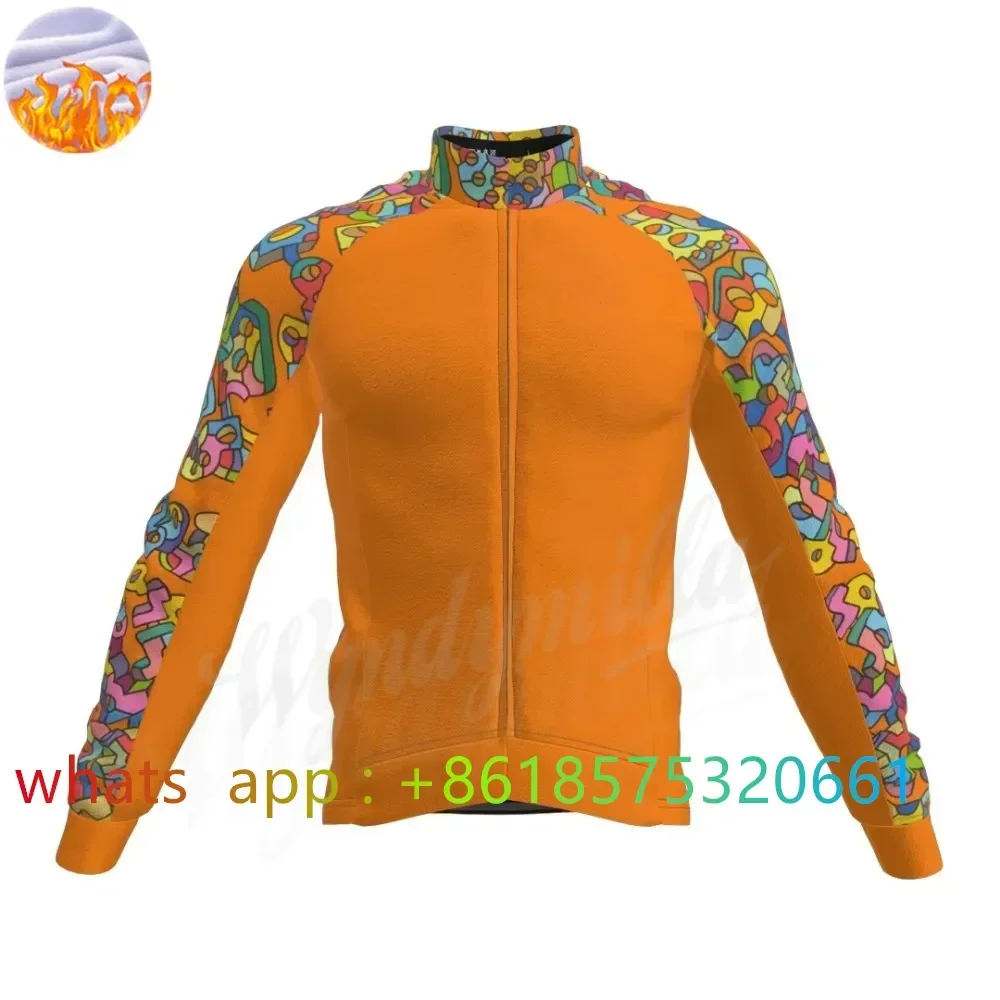 2023 зимняя куртка Slopline Мужская теплая флисовая велосипедная с длинным рукавом