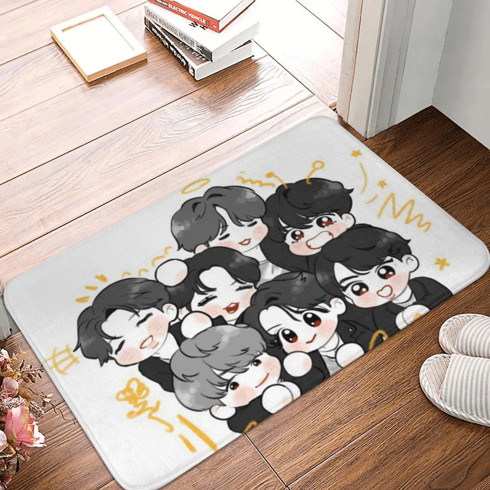 

Bangtan Boys 12 Living Room Rugs Carpet Decoration For Bedroom Polyester Vintage Children Carpet Laying Tools Carpet Unti Slip