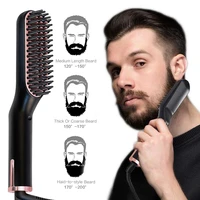professional beard straightener brush electric straightening comb smoothing iron hot heating men straightener beard comb tools