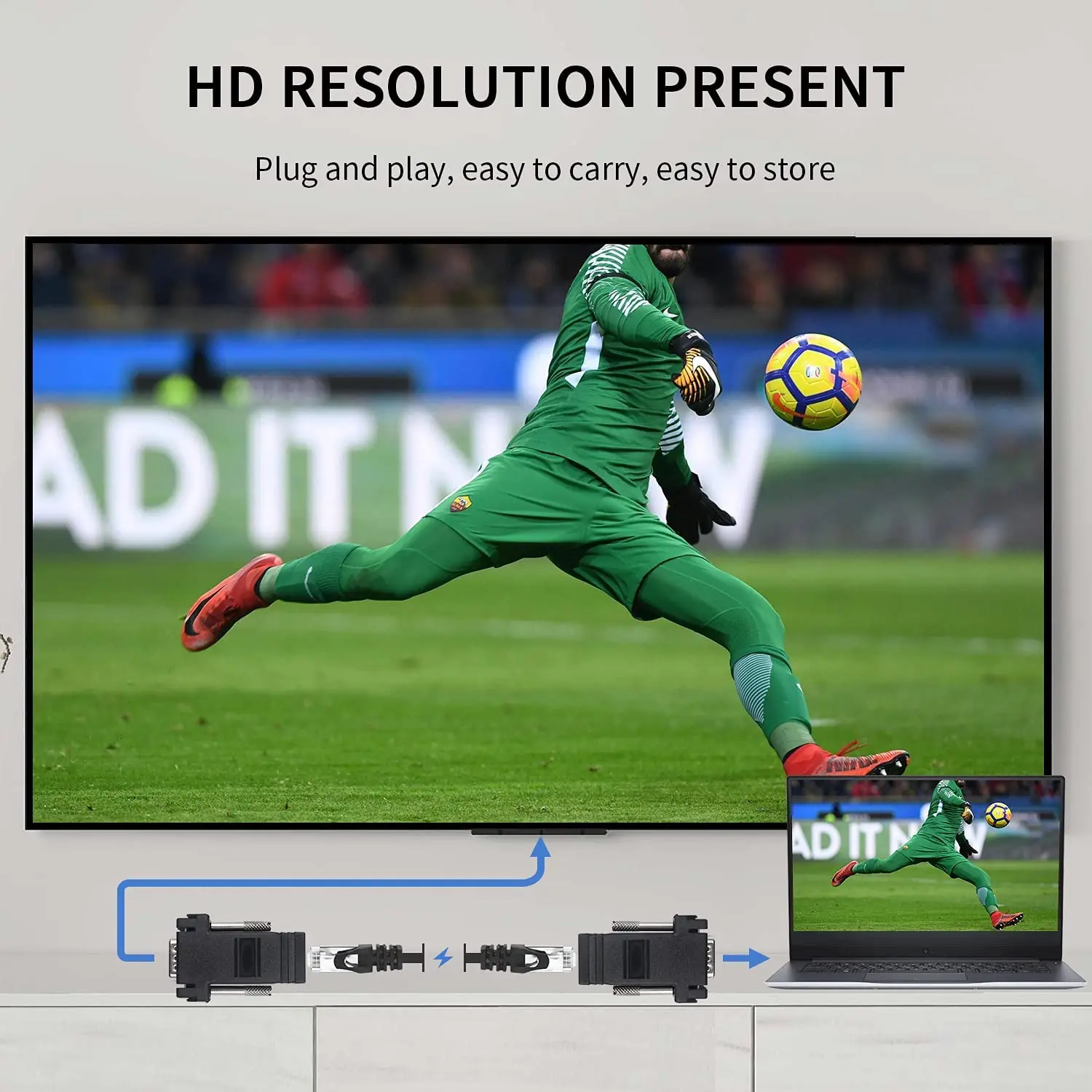 Переходник VGA Over Ethernet Cat5e/6 кабель к Rj45 адаптер 1080P HD 15 контактов Женский Сетевой