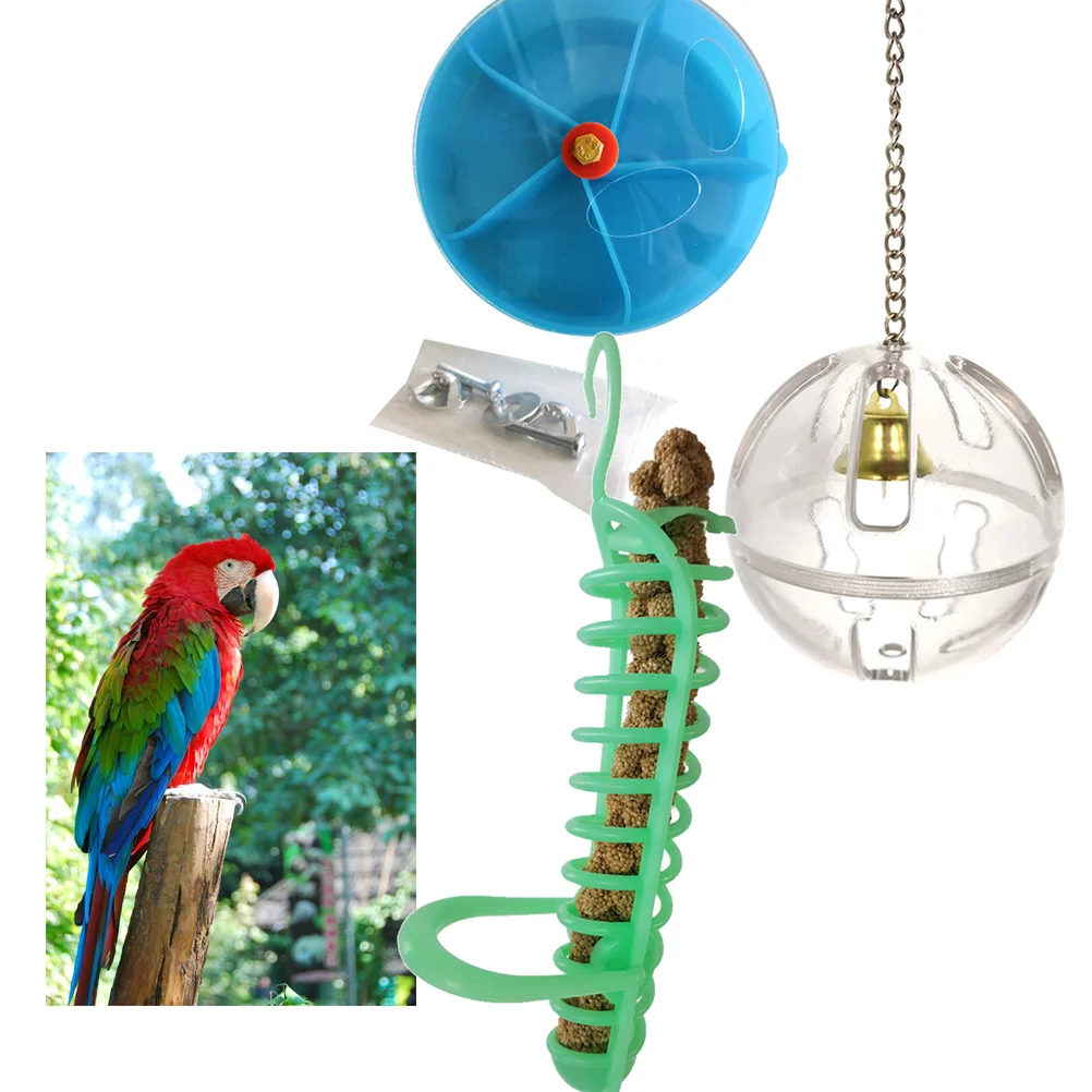 

3Pcs Flexible Colorful Interesting Funny for Squirrel Birds Animal Parrot