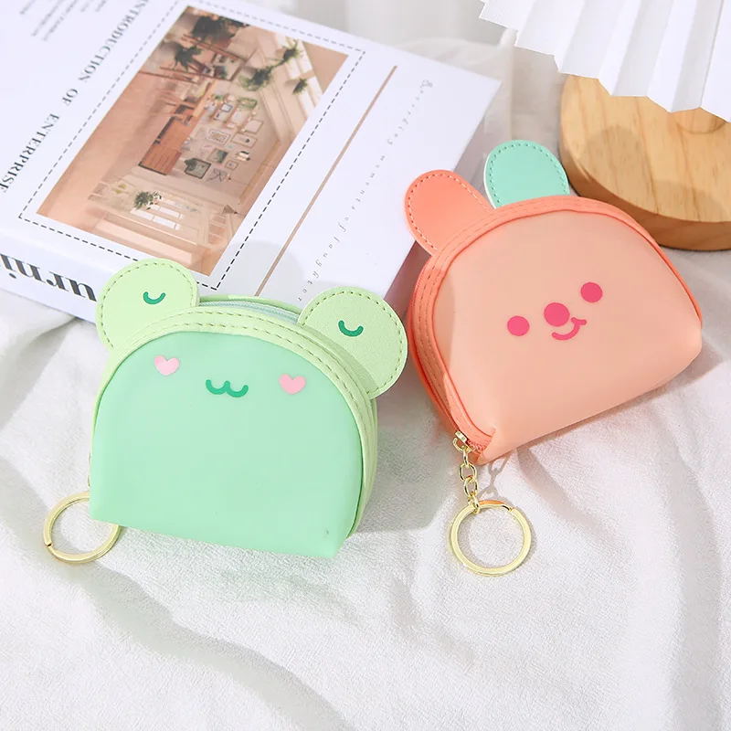 Candy Color Coin Purse Cute Animal Mini Card Holder Storage Earphone Pocket Birthday Christmas Gift