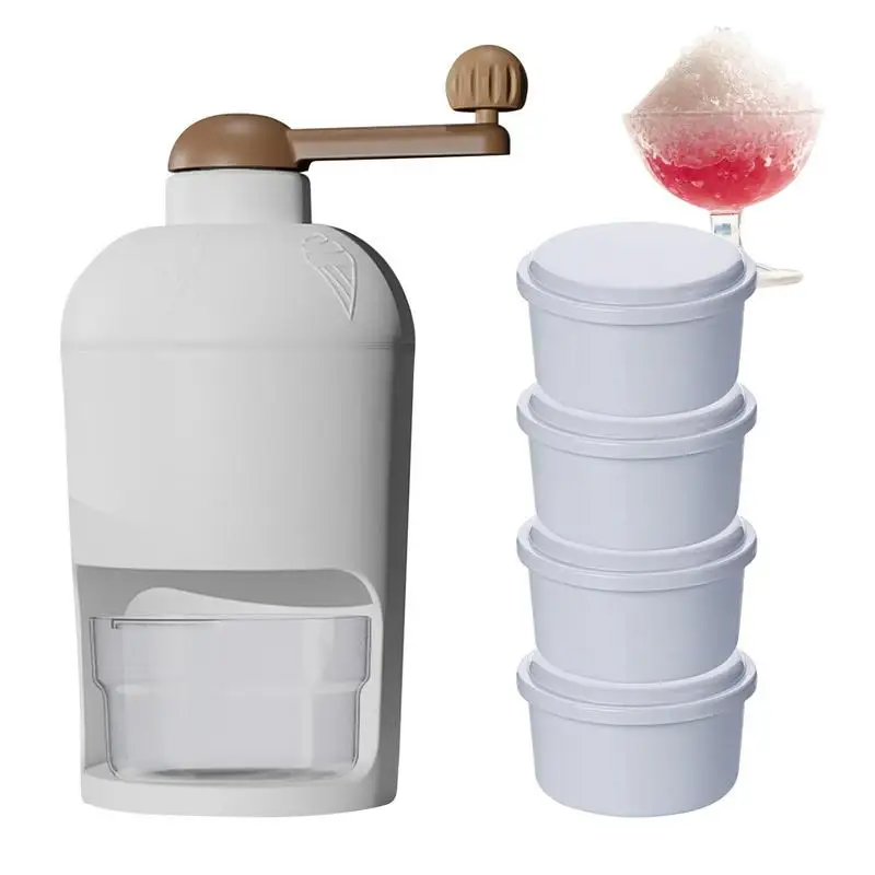 

Portable For Home Kitchen Bar Ice Blenders Tools Multi-function Hand Shaved Ice Machine Manual Ice Crusher Crank With 4pcs Ice