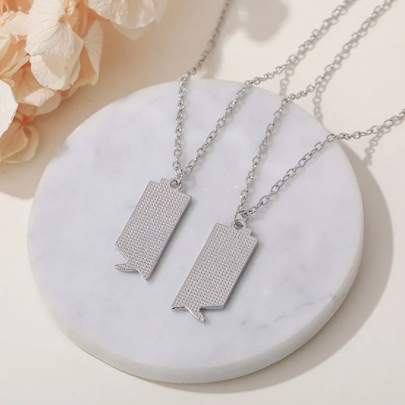 Attack on Giant Pendant Necklace For Woman Sisters Best Friends Couple Lovers Butterfly Burger Fries Choker Chain JewelryGift