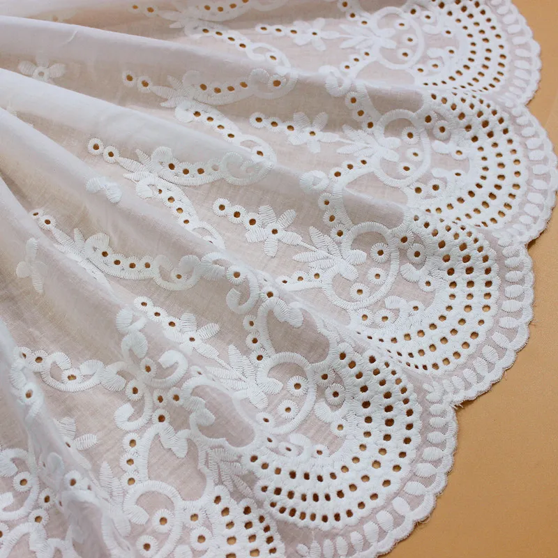 3 ярда/партия, вышитая кружевная скатерть из хлопка, ширина 43 см