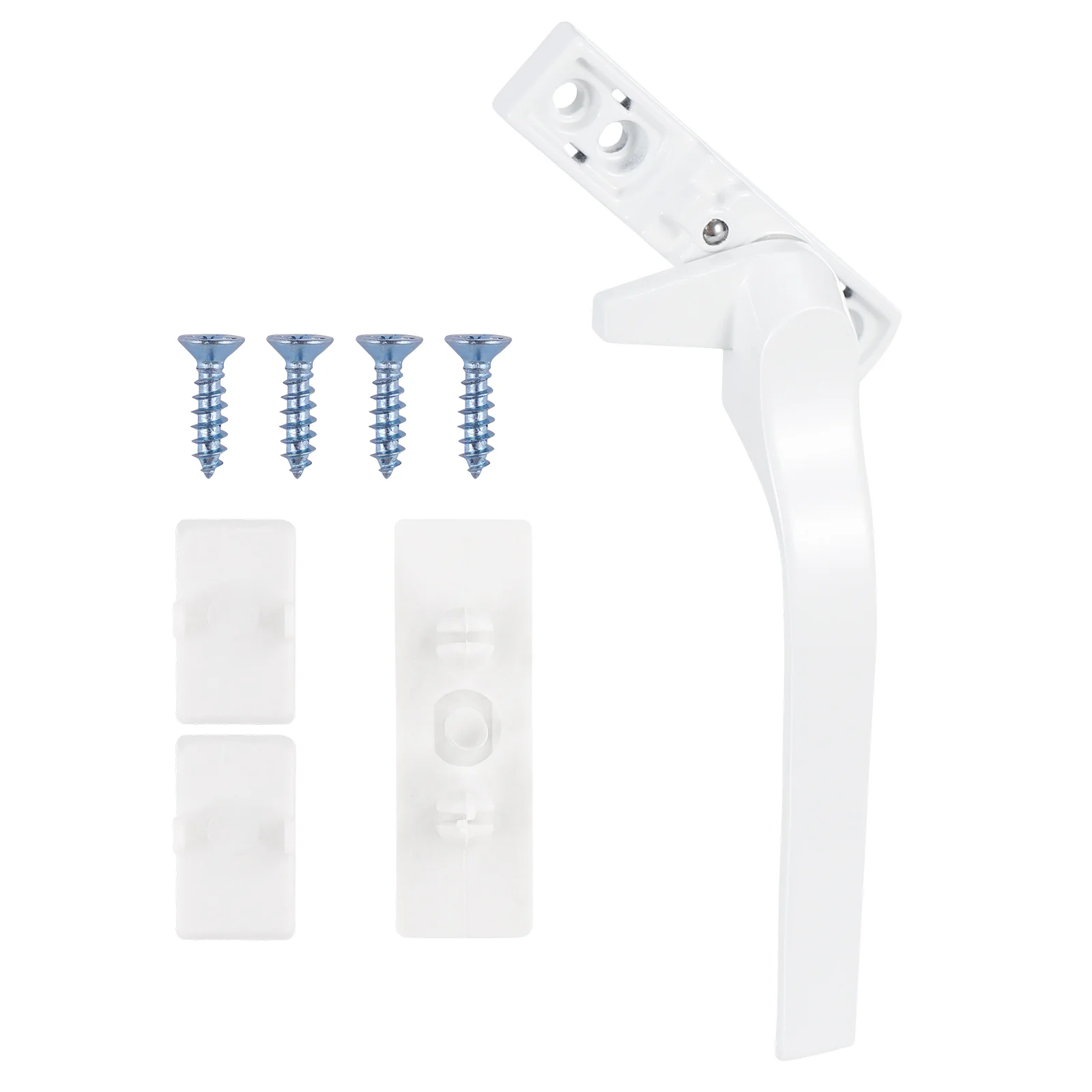 

VOSAREA Plastic Steel Door and Window Handle Portable External Flat Window Handle Lock 7-word Single-point Metal Window Buckle