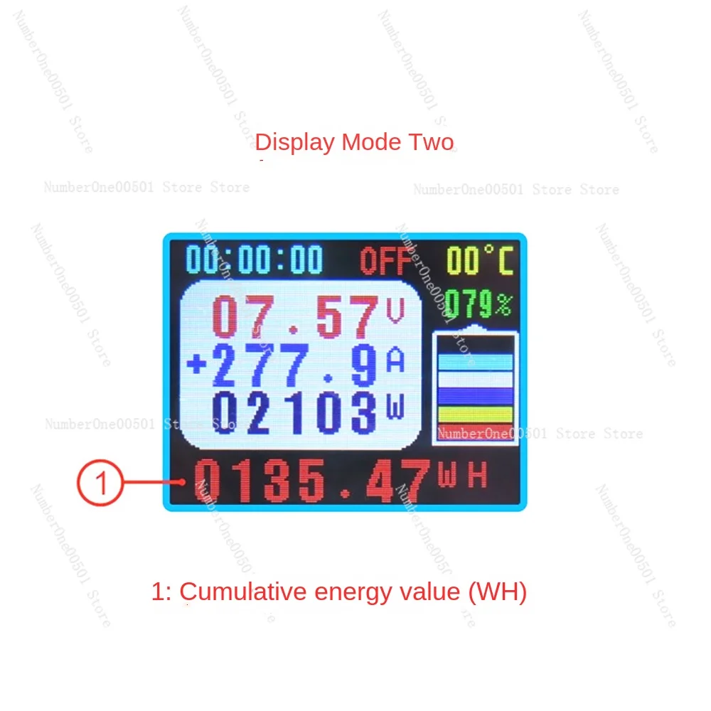 Цветной экран измеритель напряжения и мощности многофункциональный кулонометр
