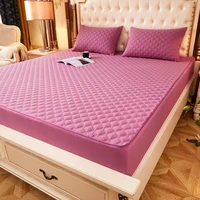 waterproof six sided all inclusive quilted sheets detachable thickened mattress protection bedspread solid color bed sheet