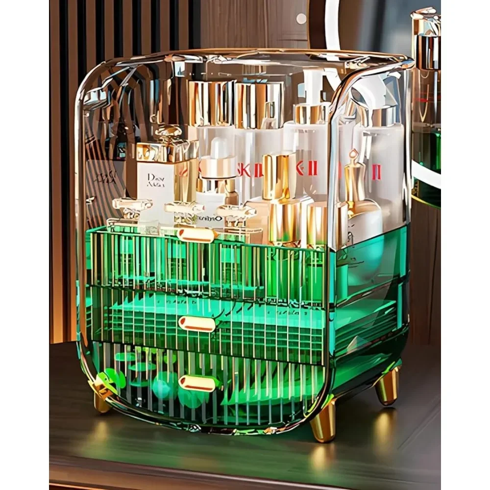 

Органайзер для макияжа, вместительная фотография для туалетного столика, Пылезащитный Водонепроницаемый косметический дисплей, фотография с ящиками