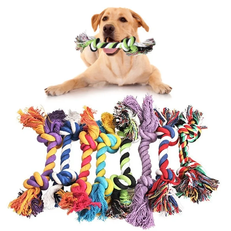 

Игрушки для собак 16/29 см, веревка с узлом, жевательная веревка для маленьких, средних и больших собак, прочная плетеная ткань, смешные принадлежности для чистки зубов, 1 шт.