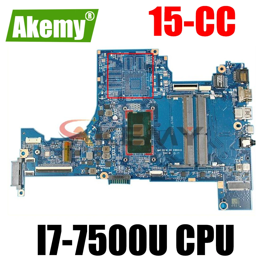 

For HP Pavilion 15-CC 15T-CC Laptop Motherboard With I7-7500U CPU 926274-601 926274-001 DAG74AMB8D0 DDR4 100% Test Fast Ship