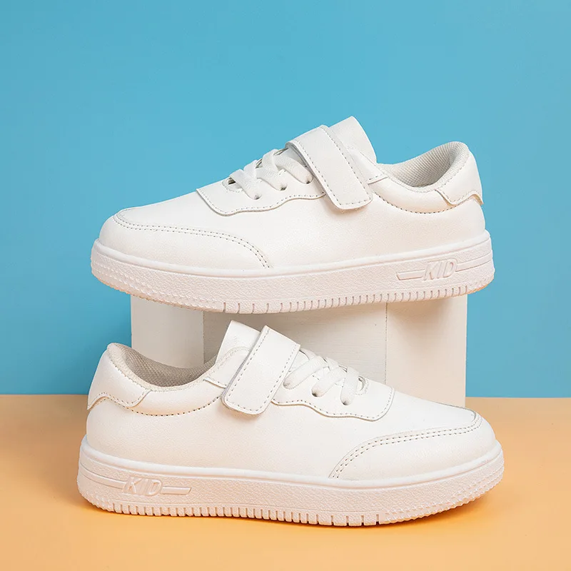 

Size 26-34 Children Kid New 2022 Summer Sandals Fashion Sneakers For Girls Solid White Color Soft Soled Anti-Slip Sneakers