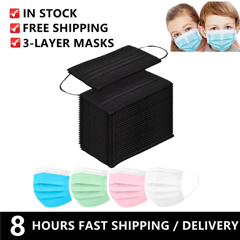 

50-200pcs Child Disposable Masks 3 Layer Niños Mascarillas Quirurgicas Homologadas Children's Mask Child Protective Mask Kids