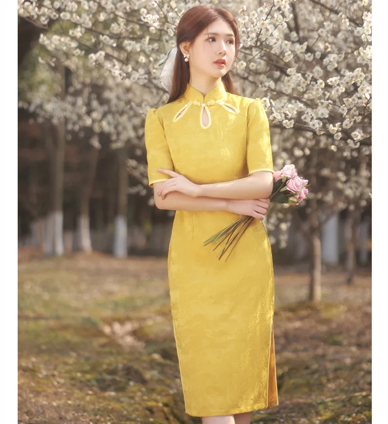 Пикантное ажурное жаккардовое атласное китайское традиционное женское