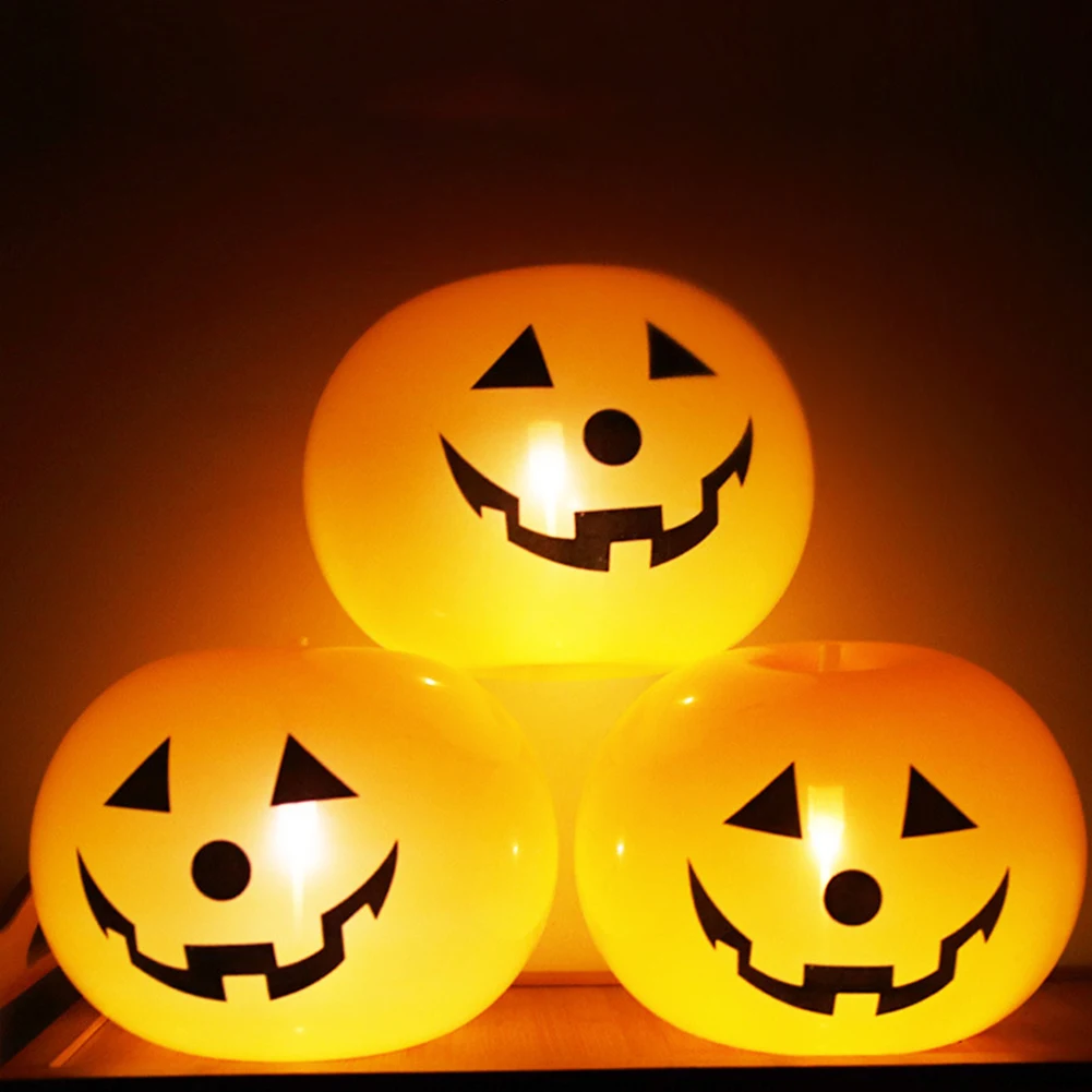 

Halloween Party Balloon Pumpkin Lights Creative Glowing Balloons Festival Glowing for Haunted House Scary Horror Props Supplies