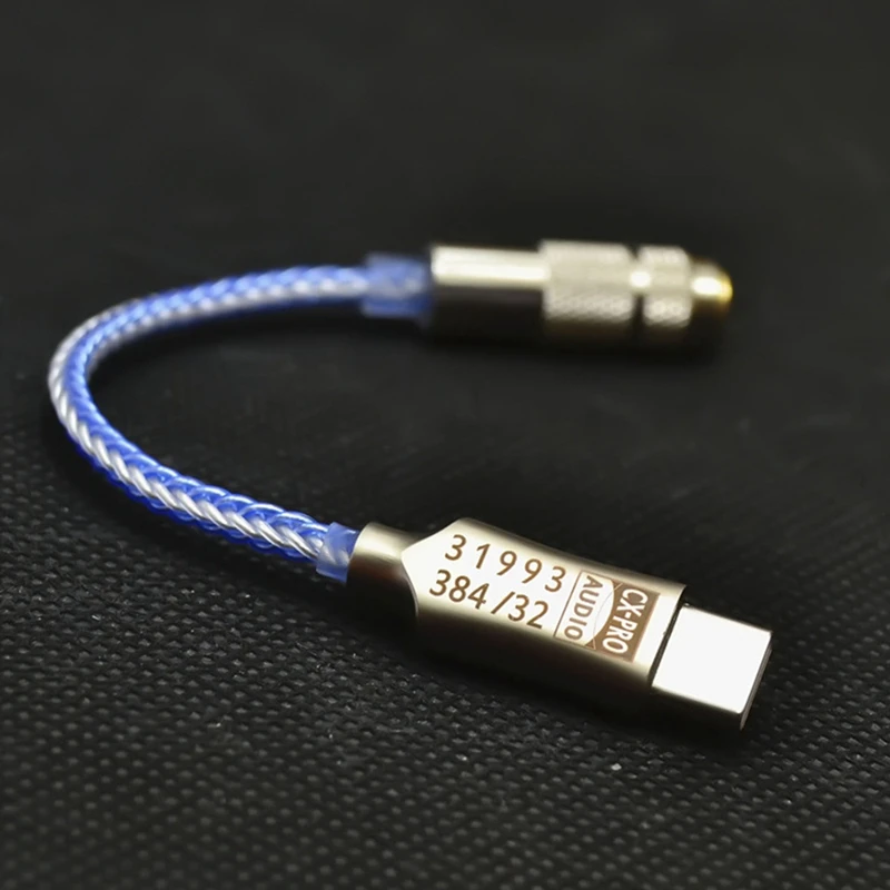 Усилитель для наушников usb-c/ЦАП cx393 синий выход 3 5 мм snr128 дБ PCM 32b/384 кГц