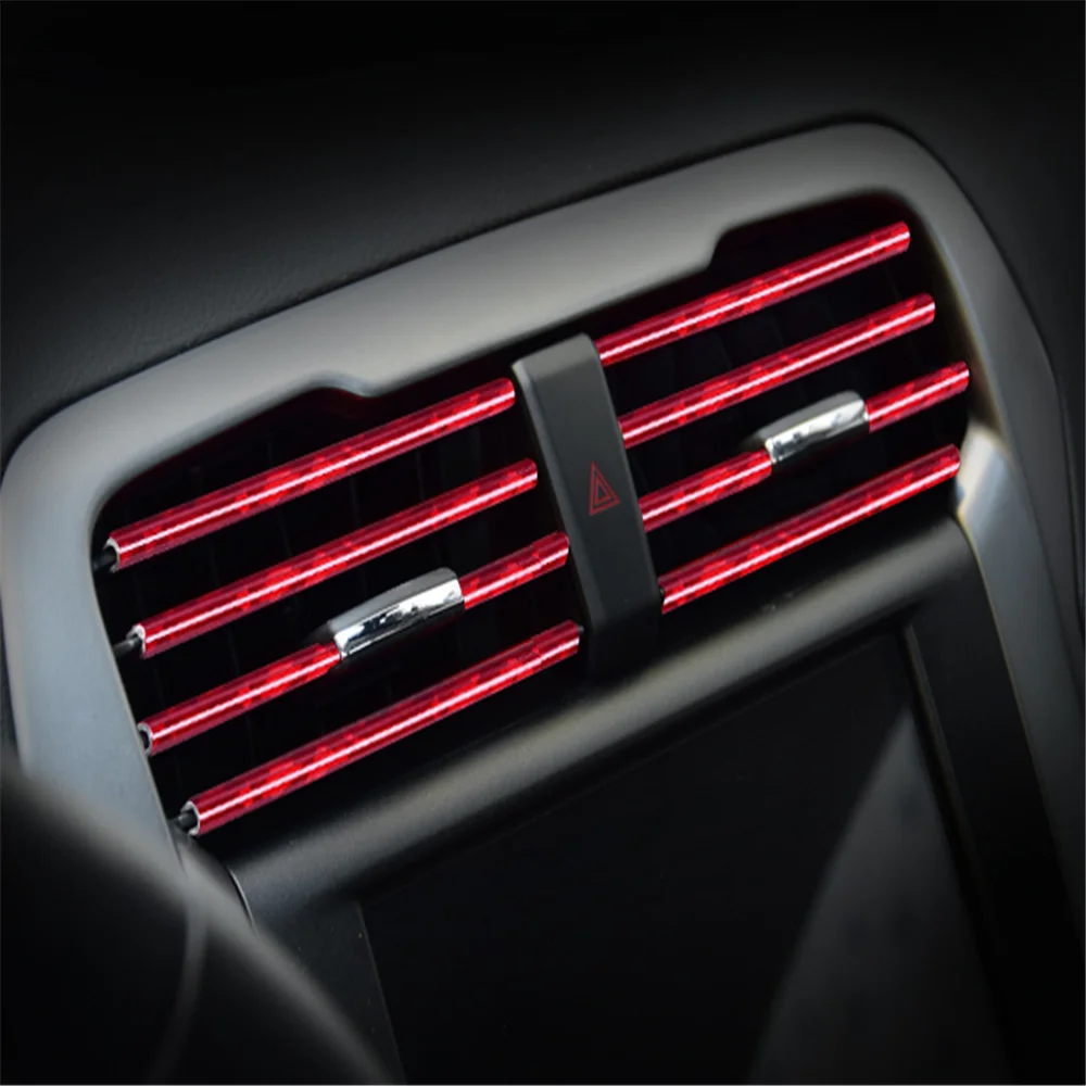 Car air outlet bright strip sticker for KIA Ceed Rio K2 k3 k5 rio Forte Sorento Sportage R Picanto Carnival Niro
