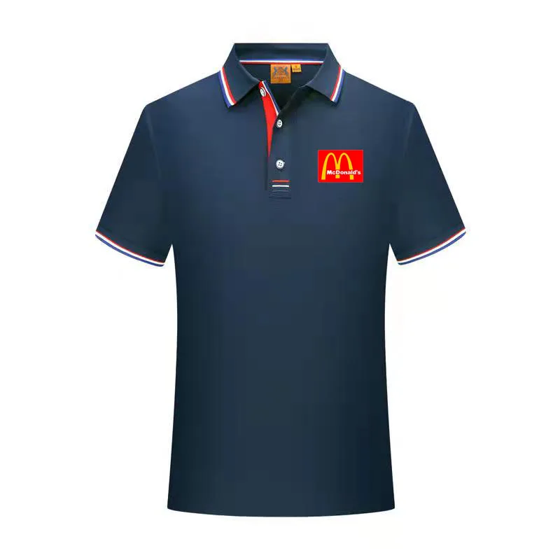 

Summer 2022 New 2D Logo Polo Men'S ComFortable Short Sleeve Men'S Slim Fit Casual Custom Printed T-Shirt