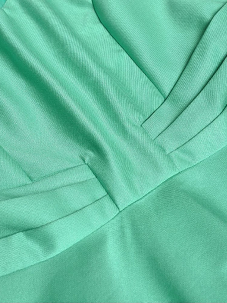 Женское дизайнерское платье с коротким рукавом AELESEEN длинное Сетчатое офисное