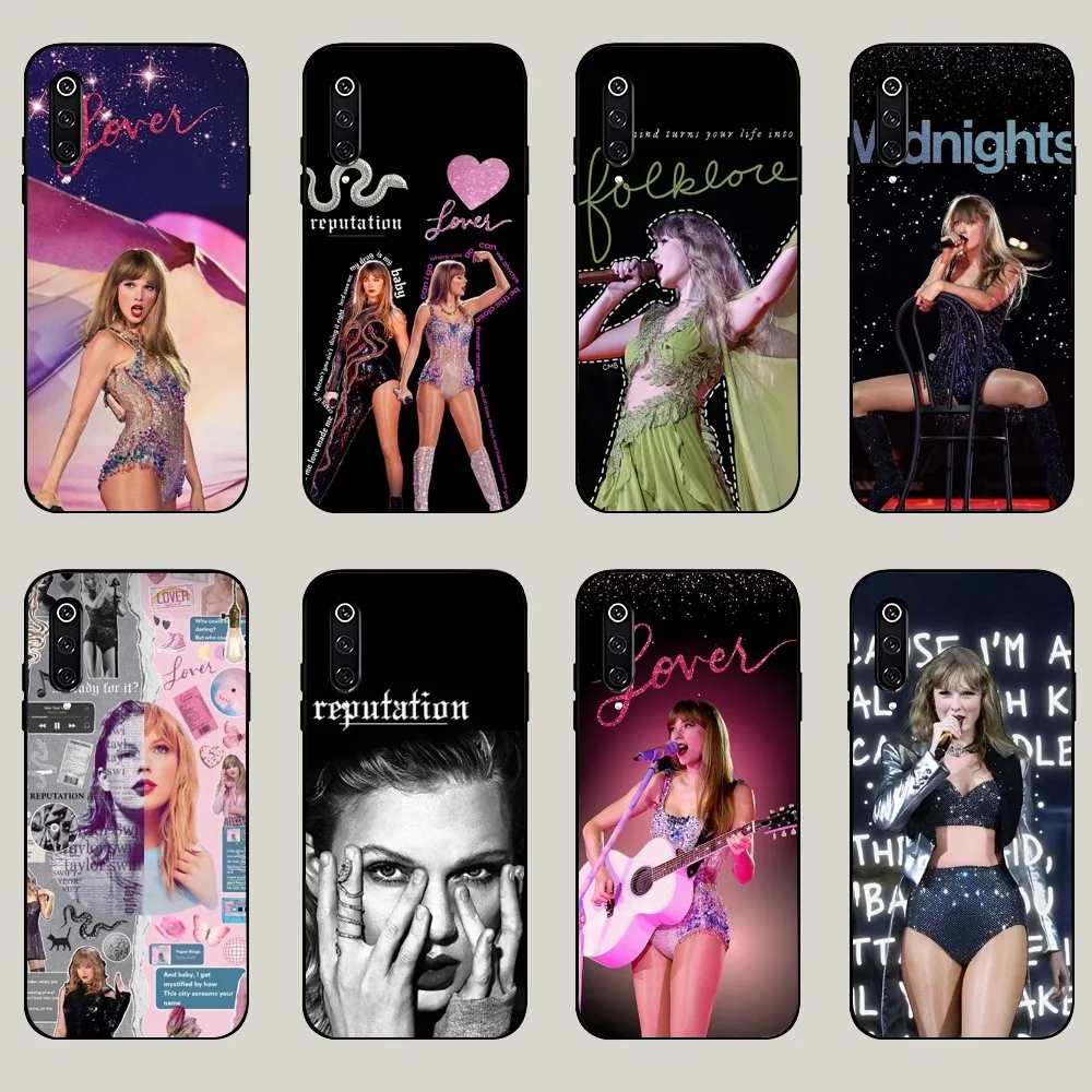 T-Taylor Singer S-Swift Phone Case For Xiaomi 11 Redmi Note 5G 8T 9A 9 10T Note8Pro Note9 12SUltra Black