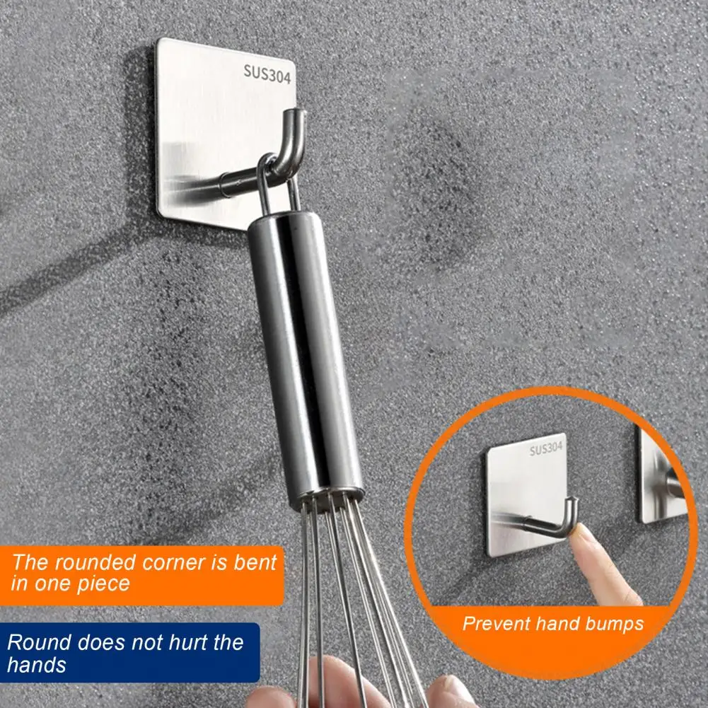 

Space-saving Towel Hook Adhesive Towel Hook Easy Installation Towel Hook Punch-free Strong Load-bearing Self-adhesive for Coat