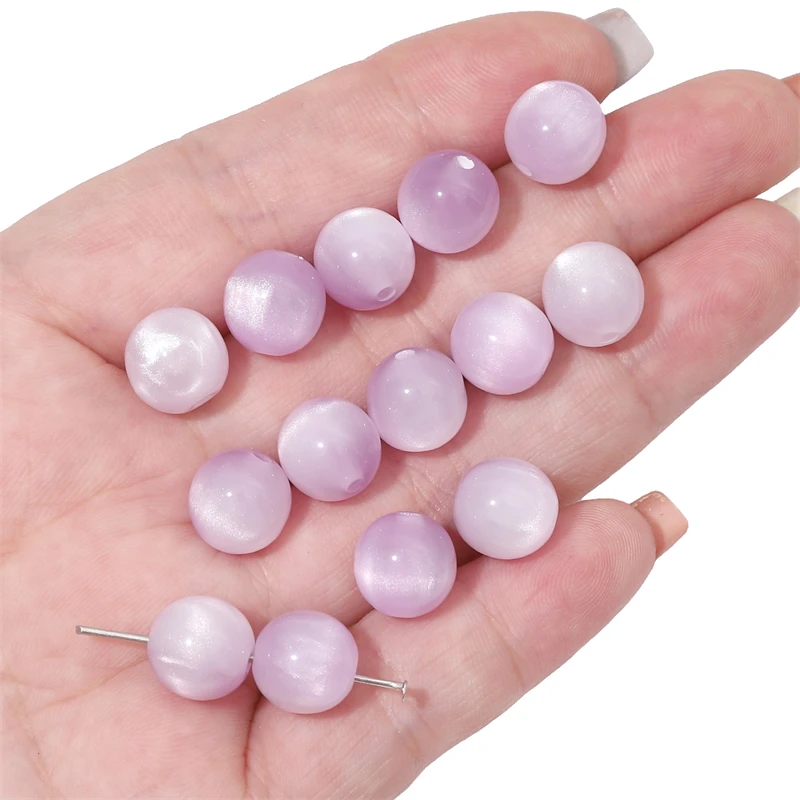 Разноцветные 10/20 шт. 8 мм смоляные свободные бусины-разделители круглые бусины