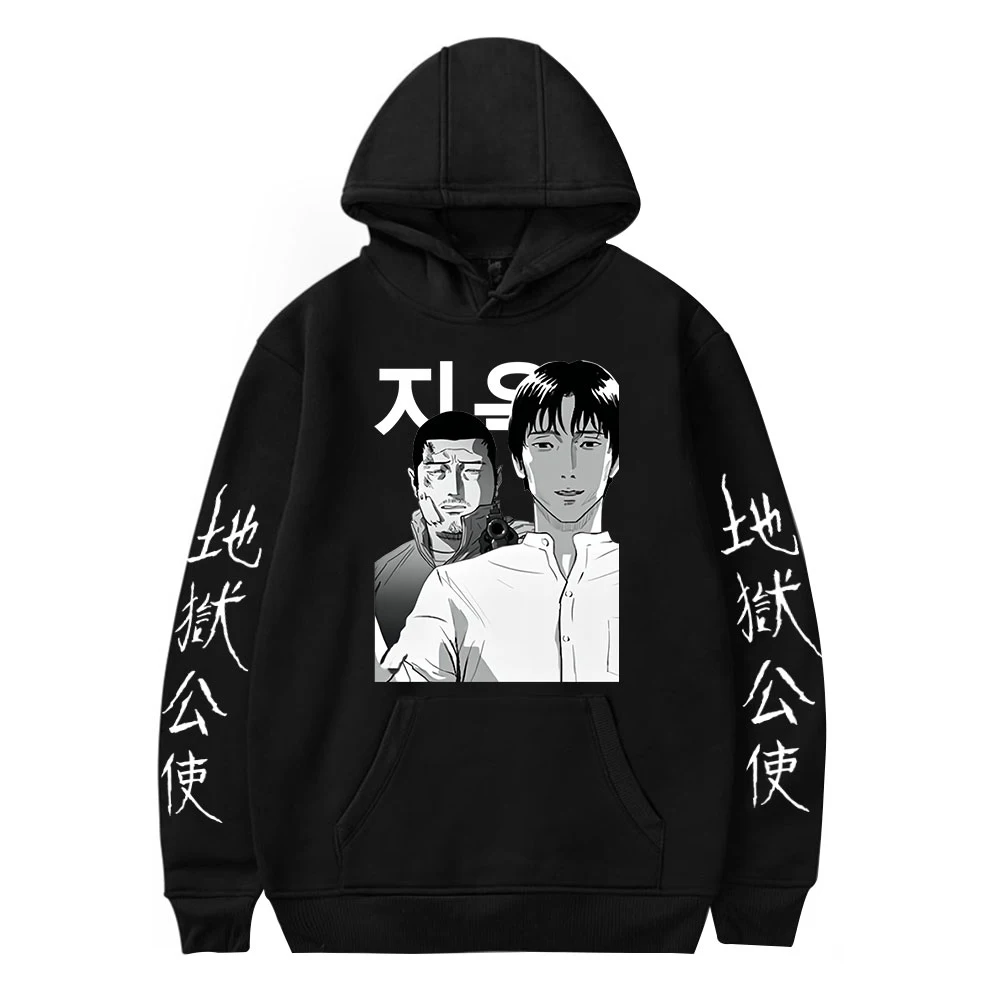 

Korea TV Show Black Hoodie For Men Hellbound Costume Hooodies Sweatshirts Women Autumn Cotton Fleece Streetwear Boy Men-Clothes