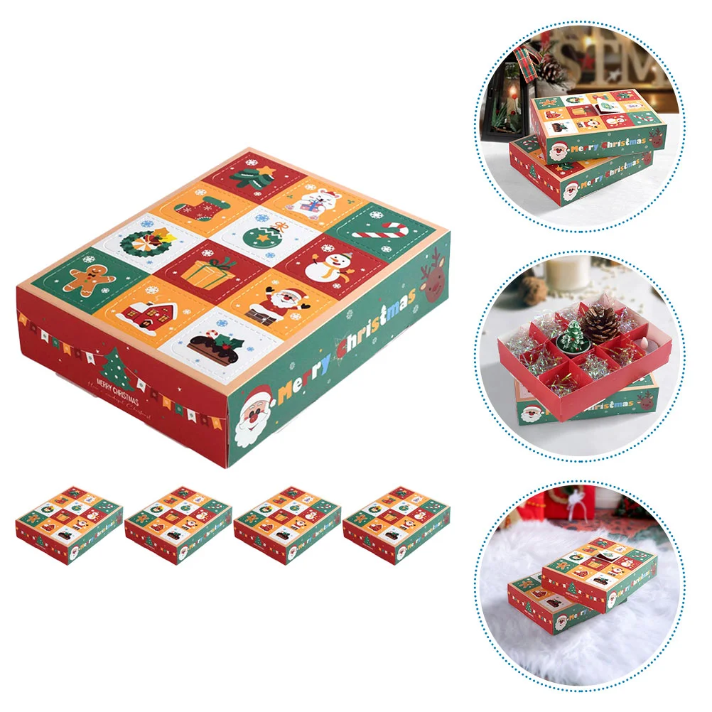 

Christmas Gift Packing Box Gift Paper Box Candy Cookies Treat Wrapping Box Xmas Party Christmas Decoration New Year