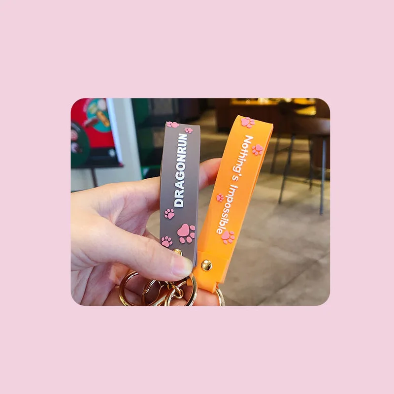 Ключница в форме задницы кошки с рисунком, для девушек, милый подарок для пары, украшение сумки, автомобильный брелок, шнурок для ключей, детская игрушка, стиль INS, миленькая девочка.