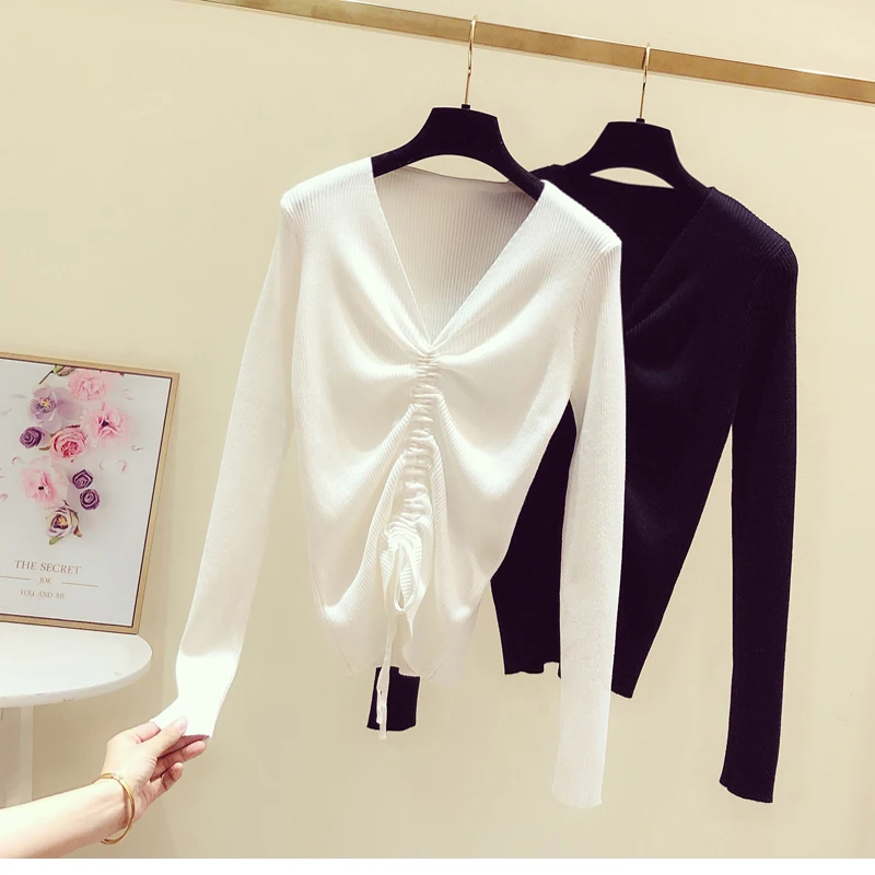 

V-neck 2021 winter pregnant women's new women's long-sleeved sweater one