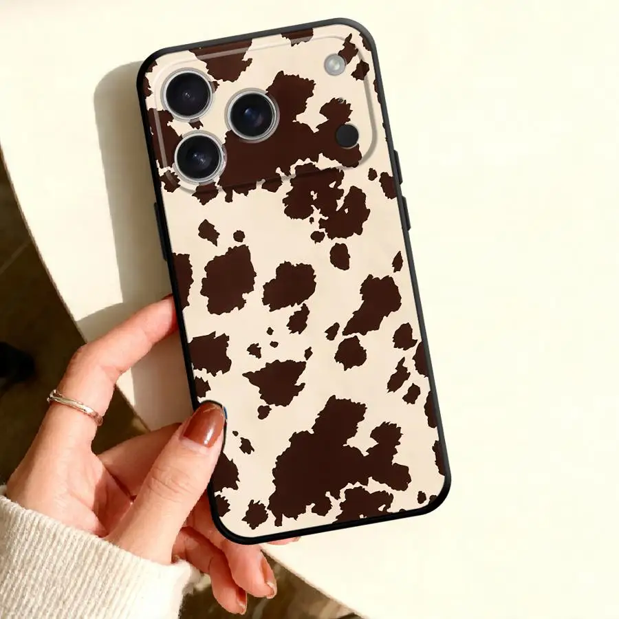 Фото Чехол для телефона Apple iPhone 17 Pro Max 6 6S 11 13 Mini 7 8 16 Plus 14 15 XS X SE с коровьим принтом №1
