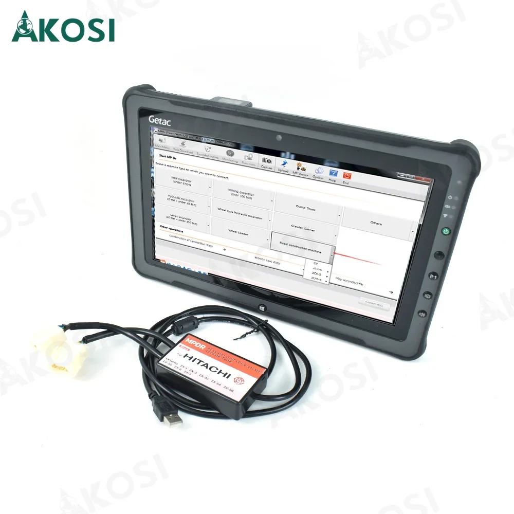 Getac F110 Tablet + MPDR Software 3.9 Heavy Duty диагностический инструмент тестер для экскаватора