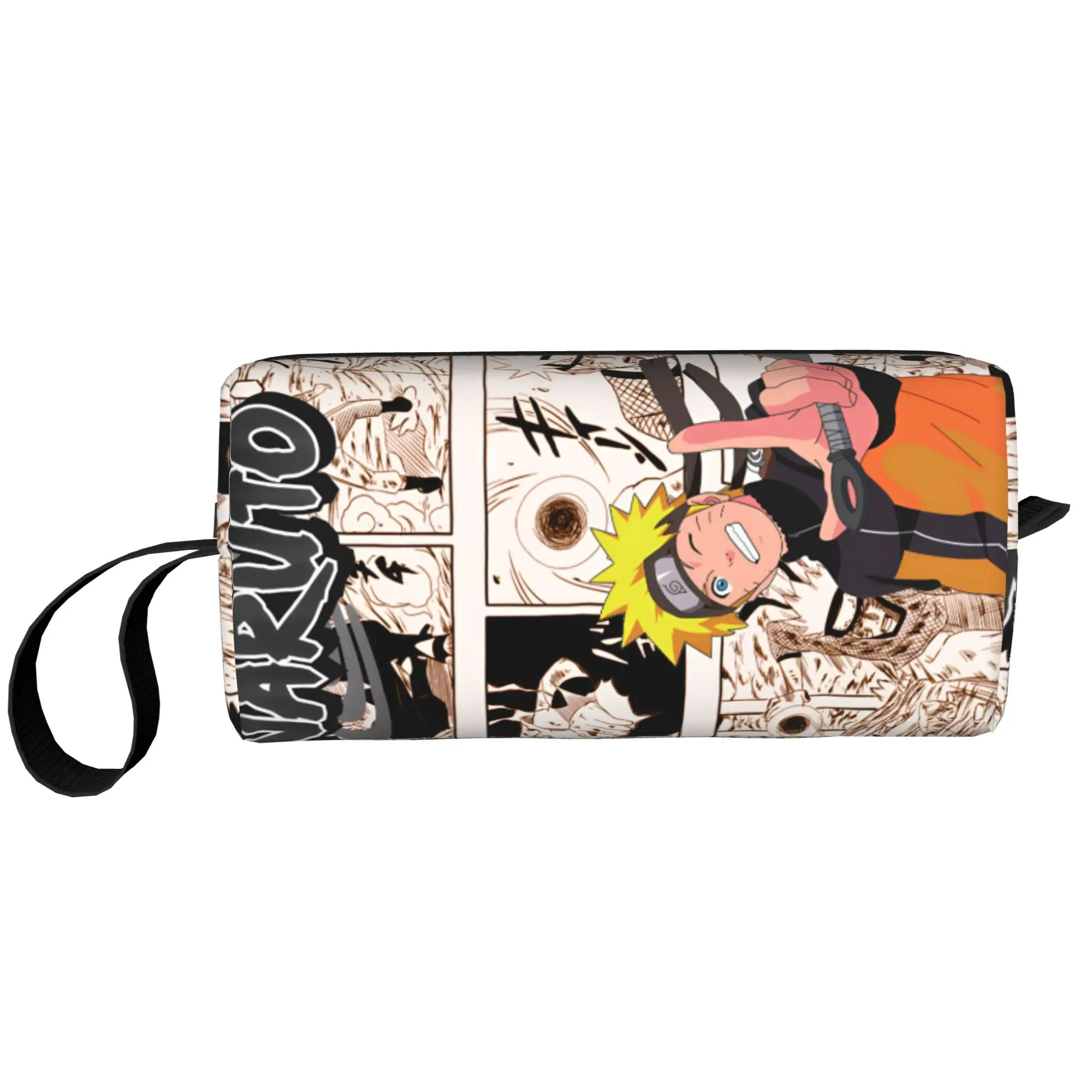 Фото Косметичка Custom N-Narutoes Uzumaki Naruto для женщин, милая, большая вместимость, с манга-принтом, для хранения косметики и туалетных принадлежностей №1