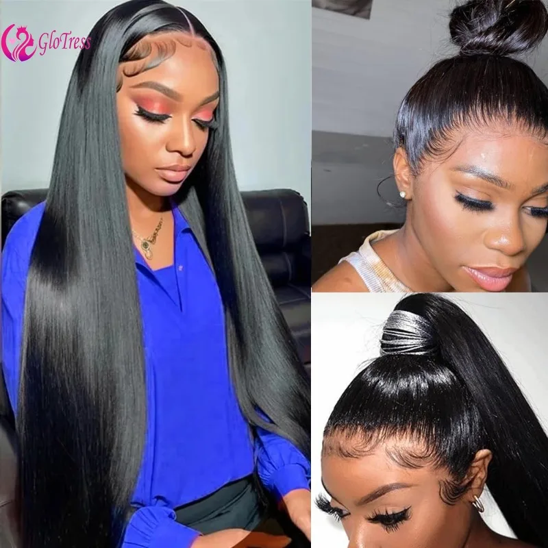 360 передний парик со шнуровкой искусственные волосы 150% плотность прямые