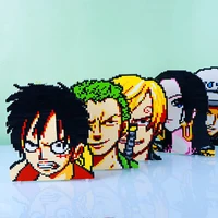one piece luffy zoro miniature small particle assembly building blocks compatible puzzle pixel flat puzzle