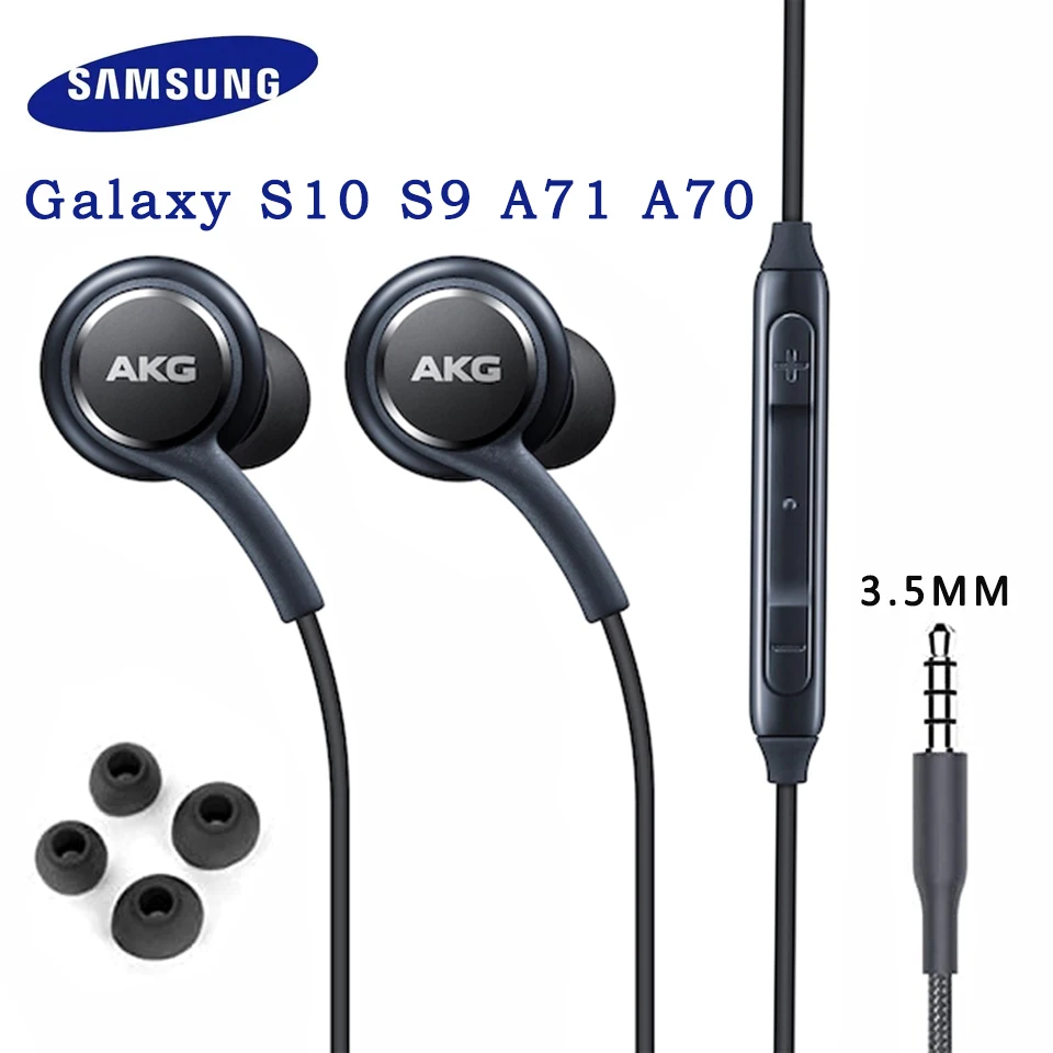 Наушники Samsung для S10 5g S10e S9 A50 A70s A50s AKG проводные с разъемом 3 5 мм микрофоном - купить