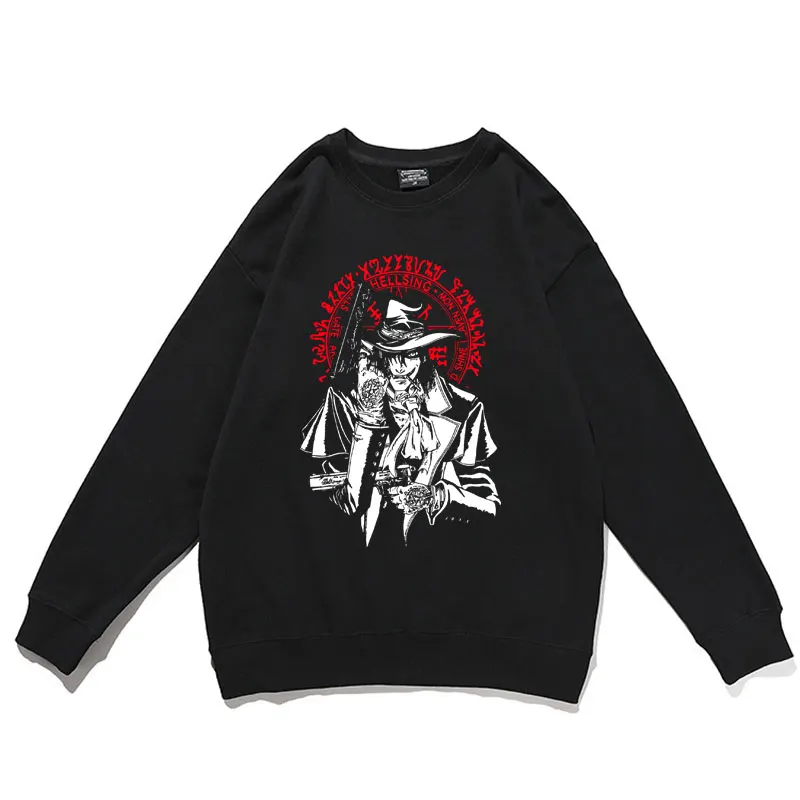 

Anime Hellsing Alucard New Product Spot Funny Print Winter Long Sleeve Thicken Loose Sports Sweatshirt Unisex Pullover Oversized