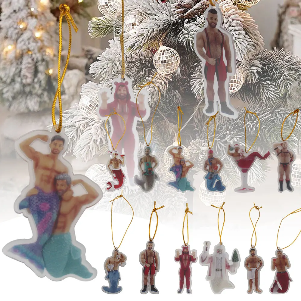 Украшение рождественской елки Мермейд 8 см из акрила высокого качества.