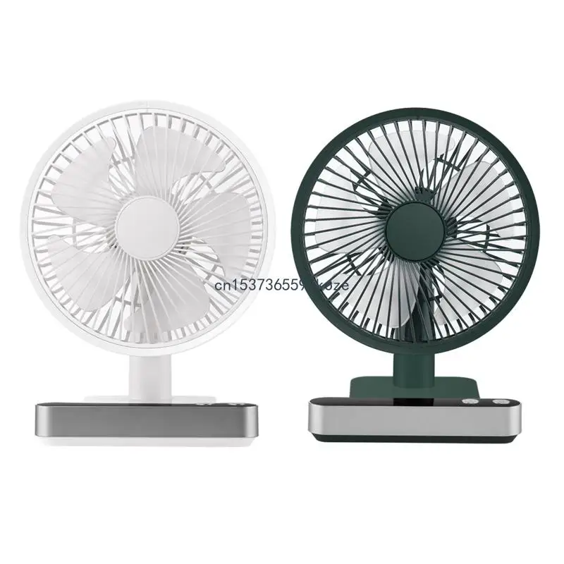 

USB Desk Fan Small Table Fan Oscillating Fan for Head Rotating Adjustment Portable Mini Fan 4 Speeds Strong