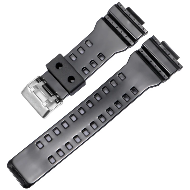 Силиконовый ремешок для часов блестящий яркий Чехол GSHOCK GA100 GD100 GD110 GD120 Сменные