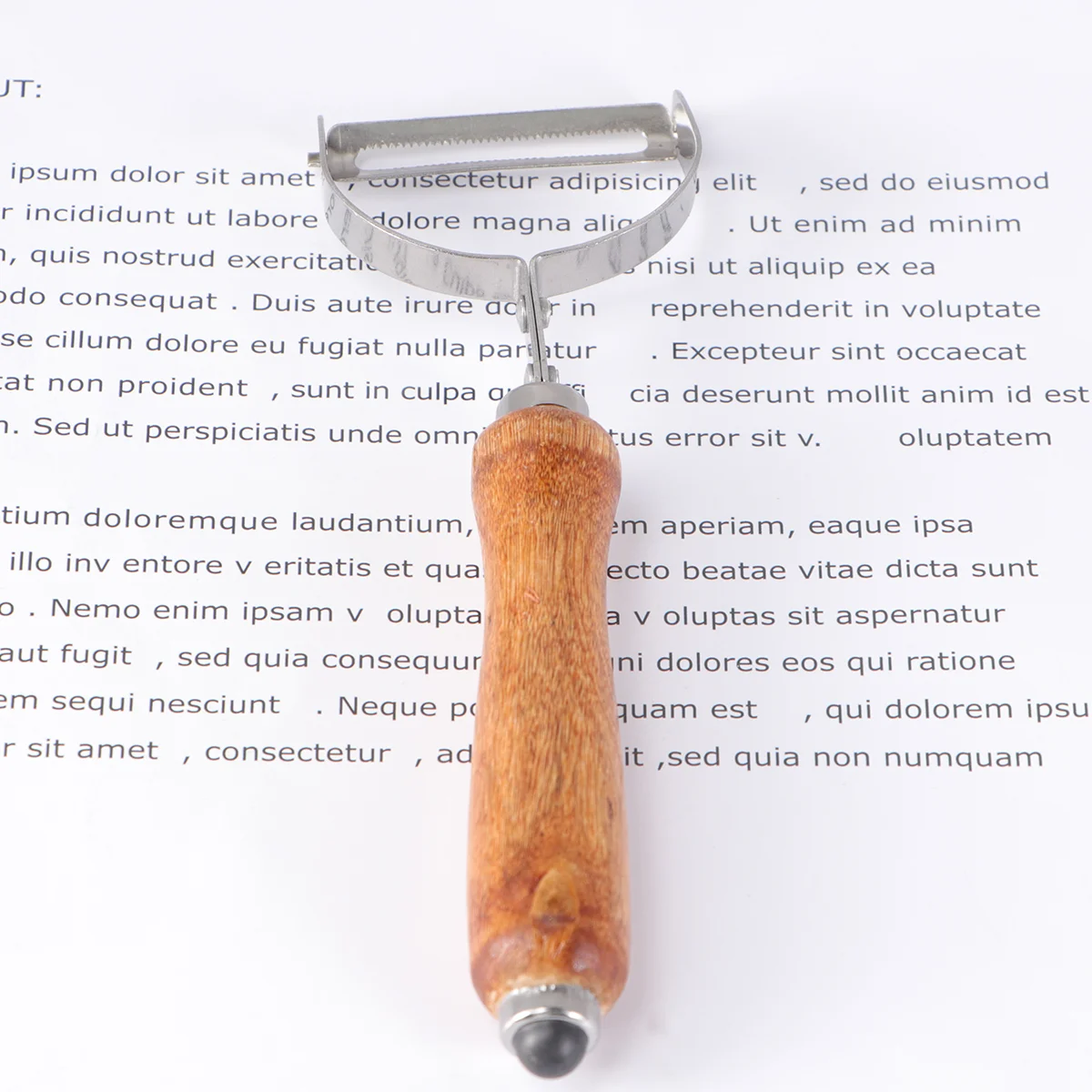 Potato Scraper Garlic Peeler Wooden Handle Peeler Fruit Peeler Vegetable Metal Peeler Kitchenware Peeler